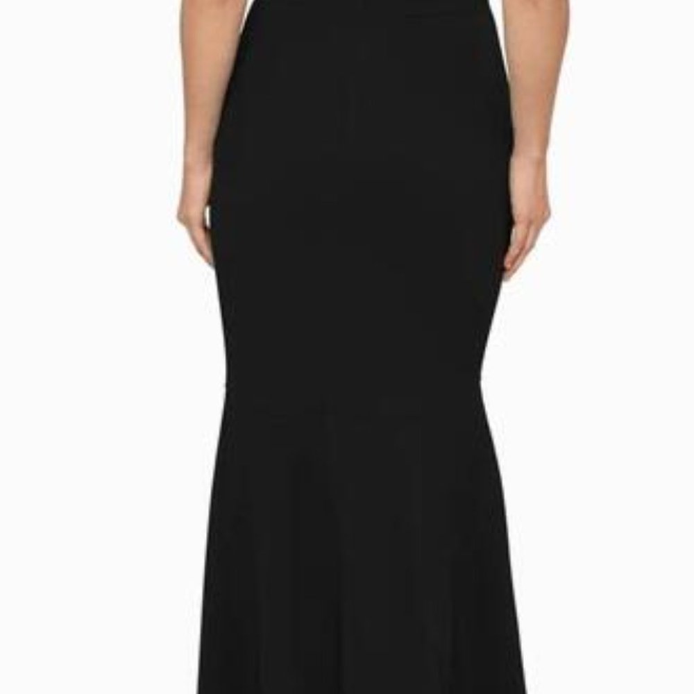 XSCAPE High-Low Ruffled V-Neck Flounce Dress Gown/ - Picture 3 of 11